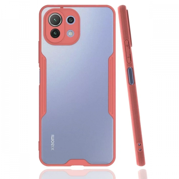 USLUCAN ALIŞVERİŞ Xiaomi Mİ 11 Lite Kılıf Platin Silikon - Pembe