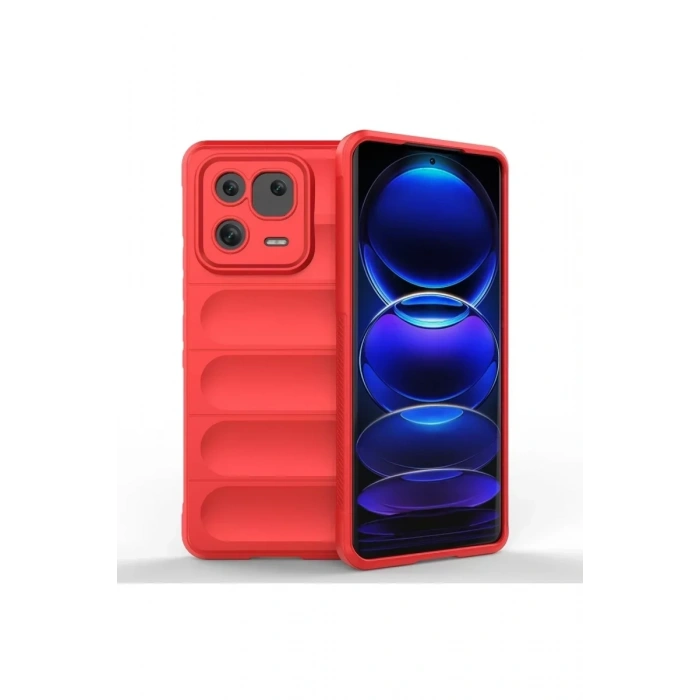USLUCAN ALIŞVERİŞ Xiaomi Mi 13 Kılıf Optimum Silikon - Kırmızı