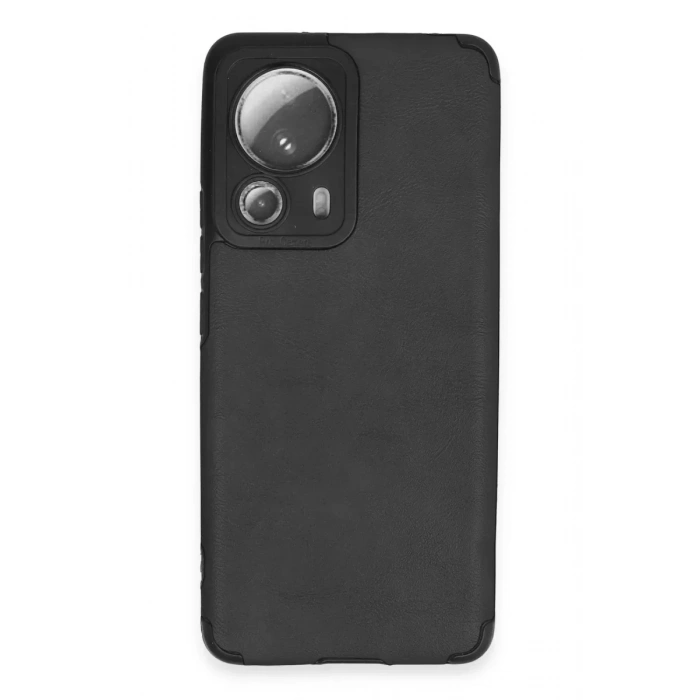 USLUCAN ALIŞVERİŞ Xiaomi Mi 13 Lite Kılıf Loop Deri Silikon - Siyah