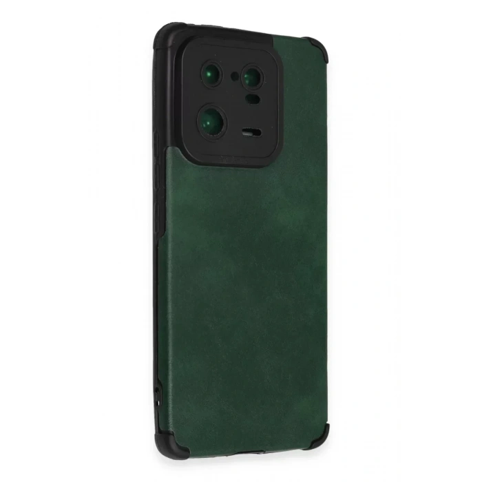 USLUCAN ALIŞVERİŞ Xiaomi Mi 13 Pro Kılıf Loop Deri Silikon - Yeşil