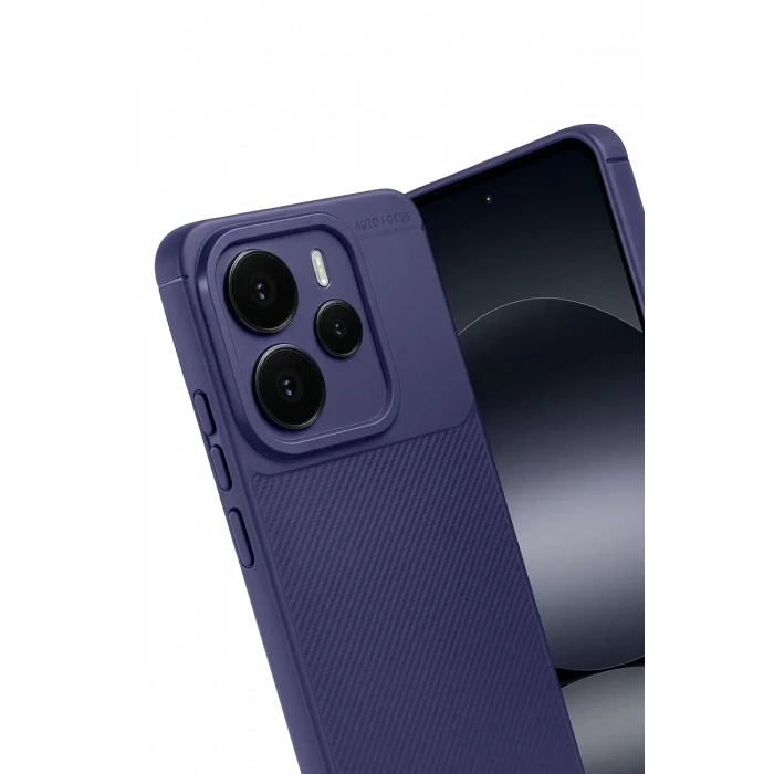 USLUCAN ALIŞVERİŞ Xiaomi Note 14 5G Auto Focus Karbon Kapak - Lacivert