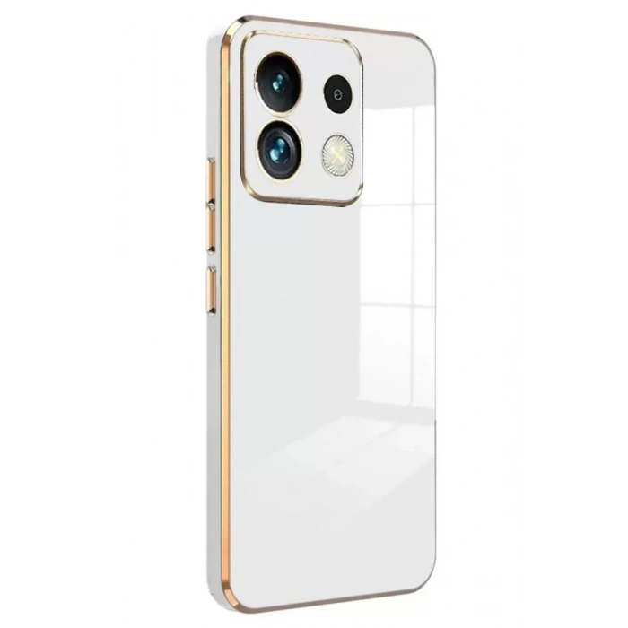 USLUCAN ALIŞVERİŞ Xiaomi Poco M6 Pro 4G Kılıf Volet Silikon - Beyaz