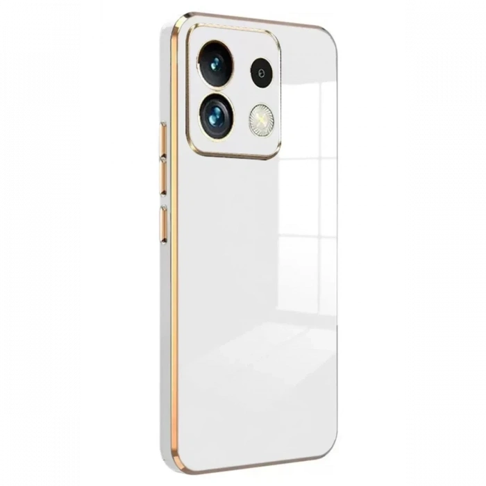 USLUCAN ALIŞVERİŞ Xiaomi Poco M6 Pro 4G Kılıf Volet Silikon - Beyaz