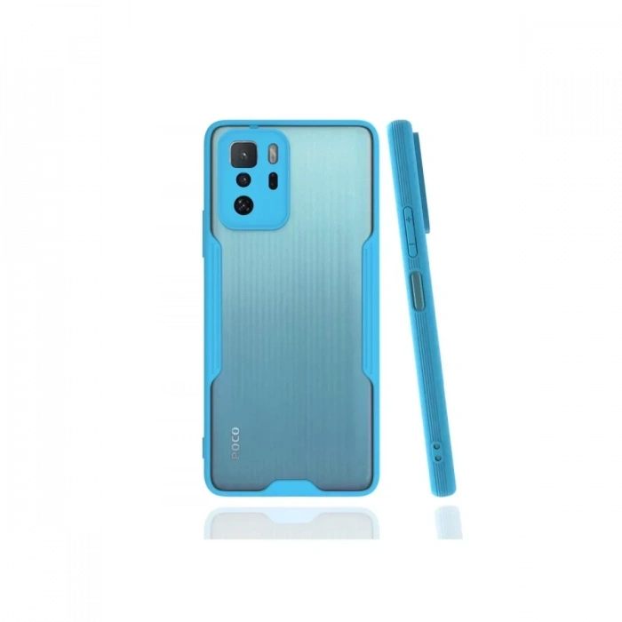 USLUCAN ALIŞVERİŞ Xiaomi Poco X3 GT Kılıf Platin Silikon - Mavi