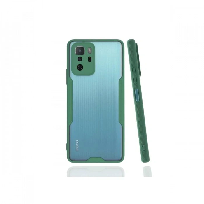USLUCAN ALIŞVERİŞ Xiaomi Poco X3 GT Kılıf Platin Silikon - Yeşil