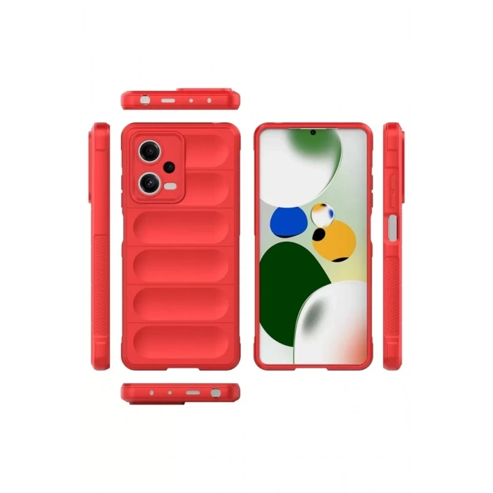 USLUCAN ALIŞVERİŞ Xiaomi Poco X5 5G Kılıf Optimum Silikon - Kırmızı