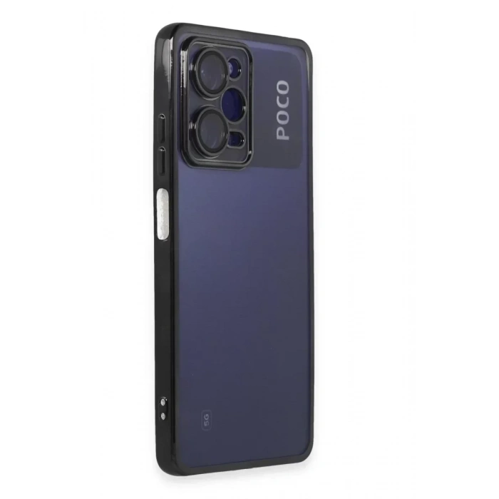 USLUCAN ALIŞVERİŞ Xiaomi Poco X5 Pro 5G Kılıf Lensli Silikon - Siyah