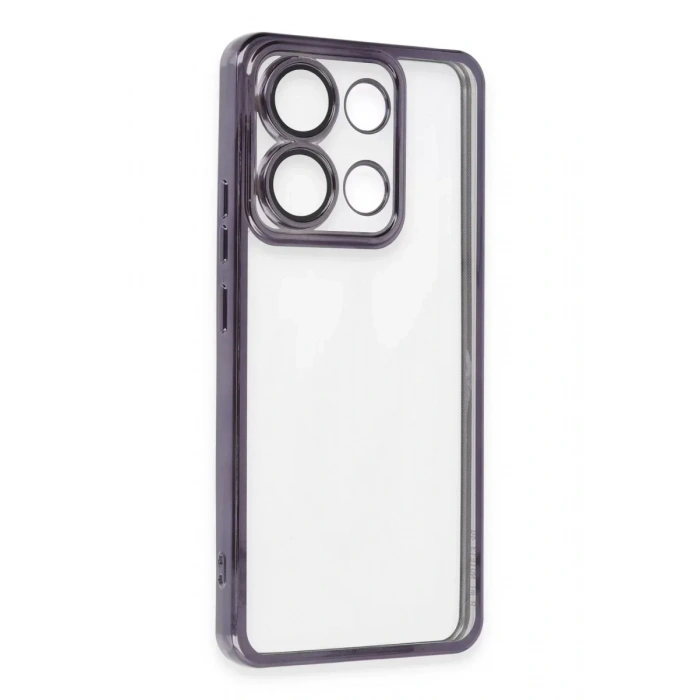 USLUCAN ALIŞVERİŞ Xiaomi Poco X6 Kılıf Lensli Silikon - Mor