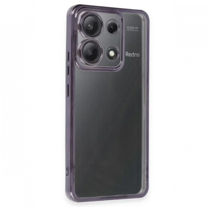 USLUCAN ALIŞVERİŞ Xiaomi Poco X6 Kılıf Lensli Silikon - Mor