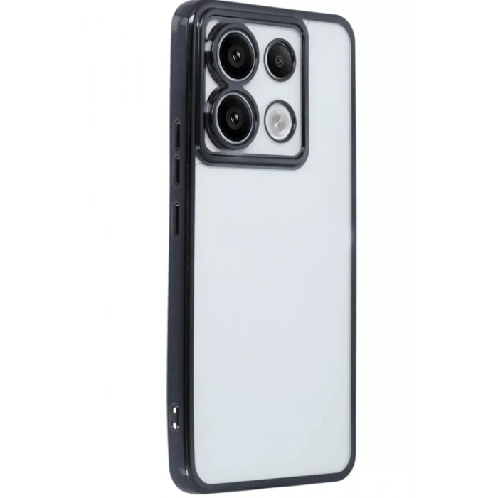 USLUCAN ALIŞVERİŞ Xiaomi Poco X6 Kılıf Lensli Silikon - Siyah