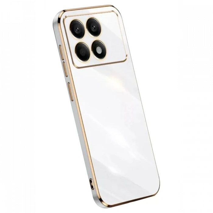 USLUCAN ALIŞVERİŞ Xiaomi Poco X6 Pro Kılıf Volet Silikon - Beyaz