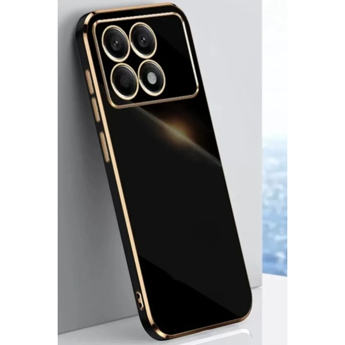 USLUCAN ALIŞVERİŞ Xiaomi Poco X6 Pro Kılıf Volet Silikon - Siyah