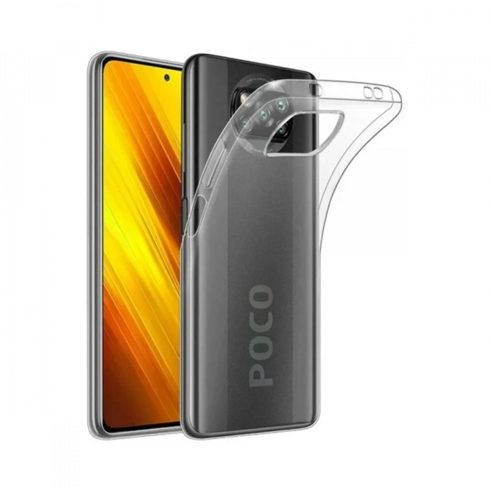 USLUCAN ALIŞVERİŞ Xiaomi Pocophone X3 Kılıf Lüx Şeffaf Silikon