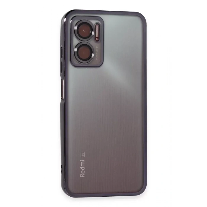 USLUCAN ALIŞVERİŞ Xiaomi Redmi 10 5G Kılıf Lensli Silikon - Mor