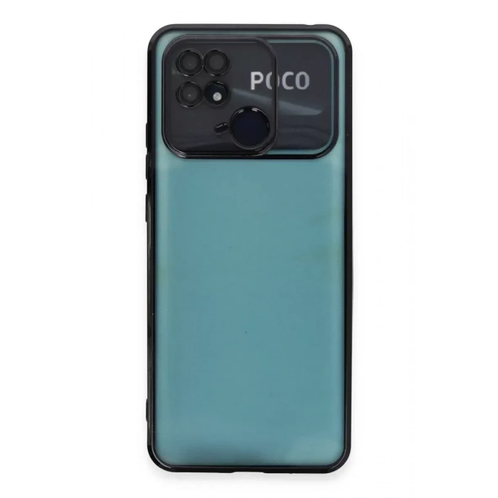 USLUCAN ALIŞVERİŞ Xiaomi Redmi 10C Kılıf Lensli Silikon - Siyah