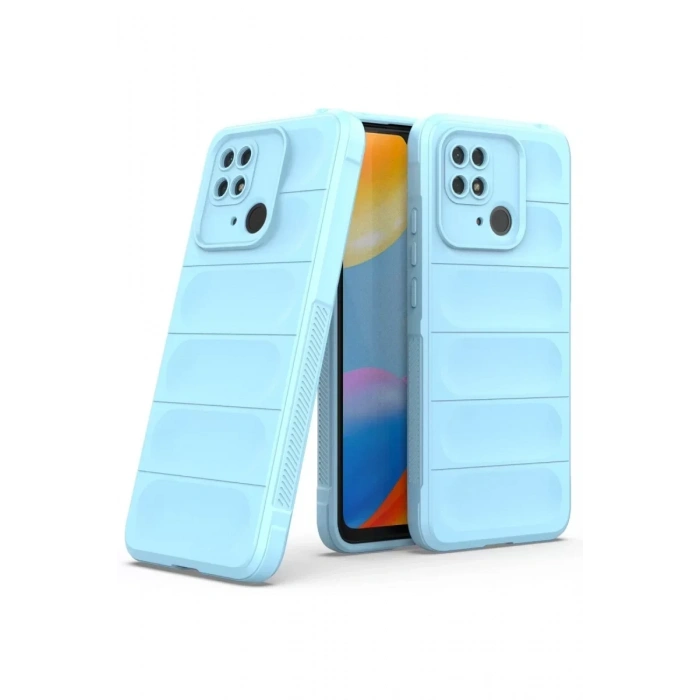 USLUCAN ALIŞVERİŞ Xiaomi Redmi 10C Kılıf Optimum Silikon - Sky Blue