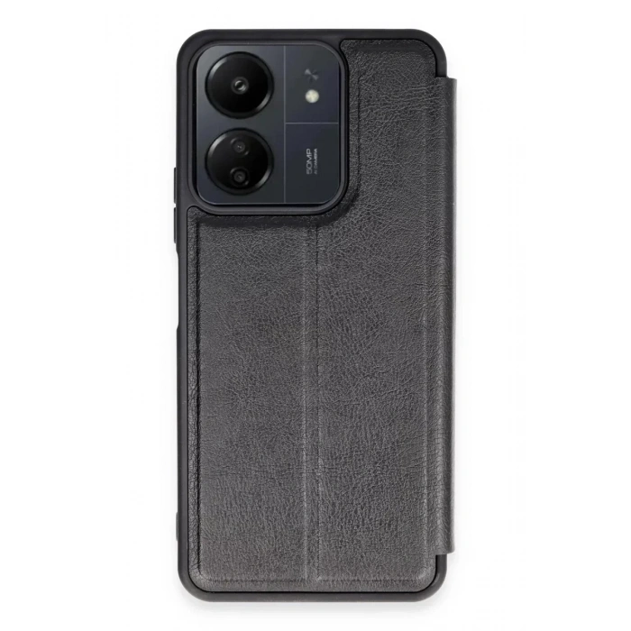 USLUCAN ALIŞVERİŞ Xiaomi Redmi 13C Kılıf Flip Cover - Siyah