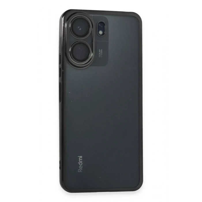 USLUCAN ALIŞVERİŞ Xiaomi Redmi 13C Kılıf Lensli Silikon - Siyah