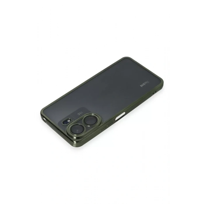 USLUCAN ALIŞVERİŞ Xiaomi Redmi 13C Kılıf Lensli Silikon - Yeşil