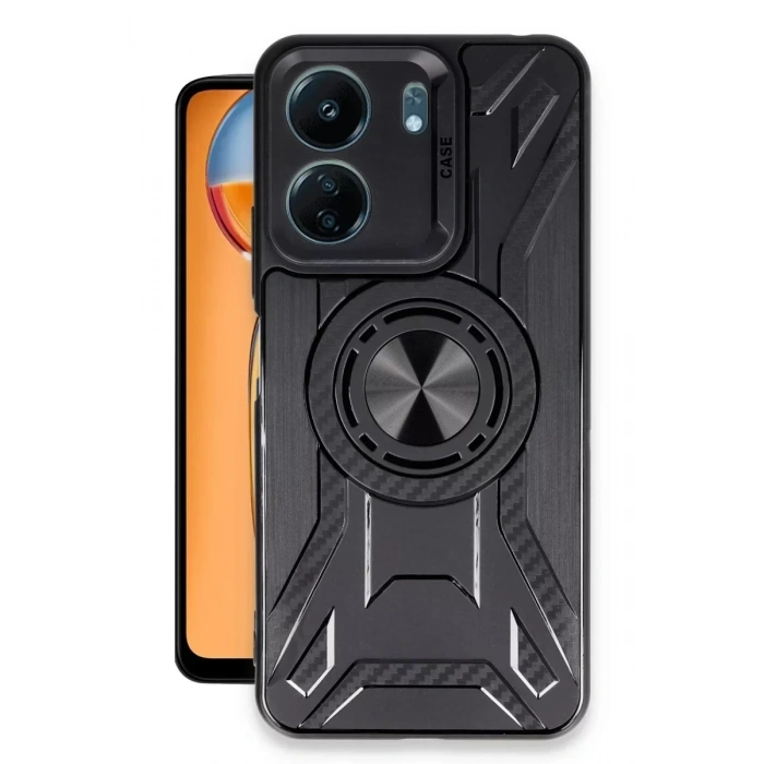 USLUCAN ALIŞVERİŞ Xiaomi Redmi 13C Kılıf Lincoln Silikon - Siyah