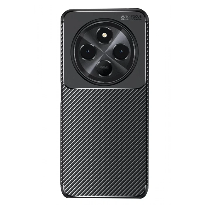 USLUCAN ALIŞVERİŞ Xiaomi Redmi 14C Kılıf Auto Focus Karbon Kapak - Siyah