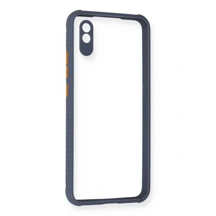 USLUCAN ALIŞVERİŞ Xiaomi Redmi 9A Kılıf Miami Şeffaf Silikon - Gri
