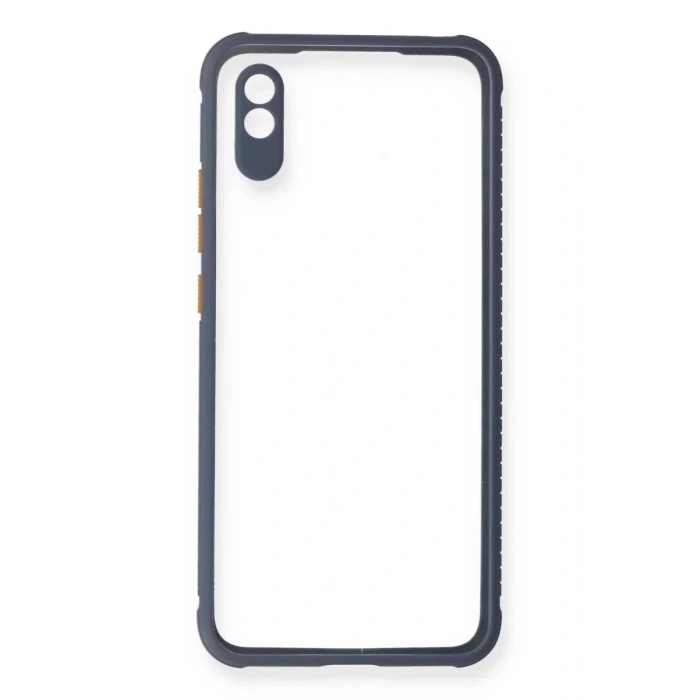 USLUCAN ALIŞVERİŞ Xiaomi Redmi 9A Kılıf Miami Şeffaf Silikon - Gri