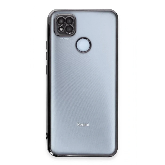 USLUCAN ALIŞVERİŞ Xiaomi Redmi 9C Kılıf Lensli Silikon - Siyah