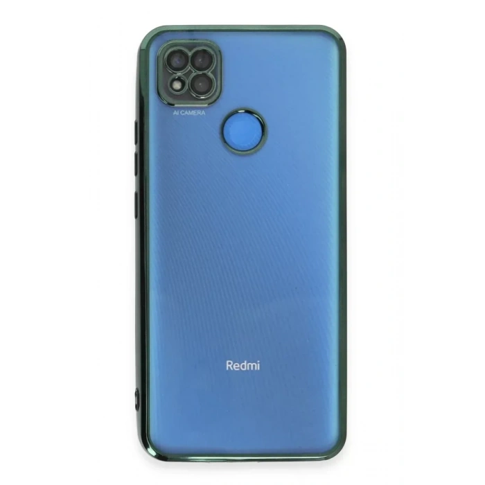 USLUCAN ALIŞVERİŞ Xiaomi Redmi 9C Kılıf Lensli Silikon - Yeşil