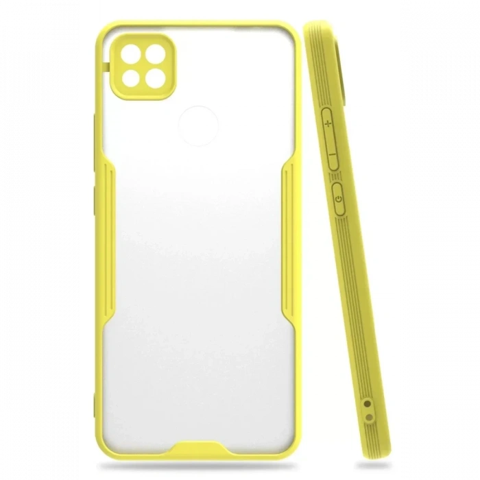 USLUCAN ALIŞVERİŞ Xiaomi Redmi 9C Kılıf Platin Silikon - Sarı