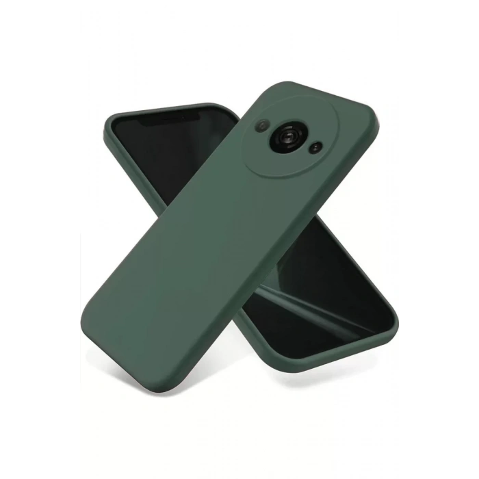 USLUCAN ALIŞVERİŞ Xiaomi Redmi A3 4G Kılıf First Silikon - Koyu Yeşil