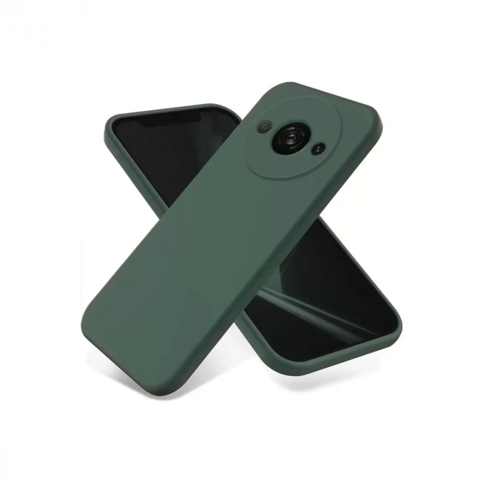 USLUCAN ALIŞVERİŞ Xiaomi Redmi A3 4G Kılıf First Silikon - Koyu Yeşil