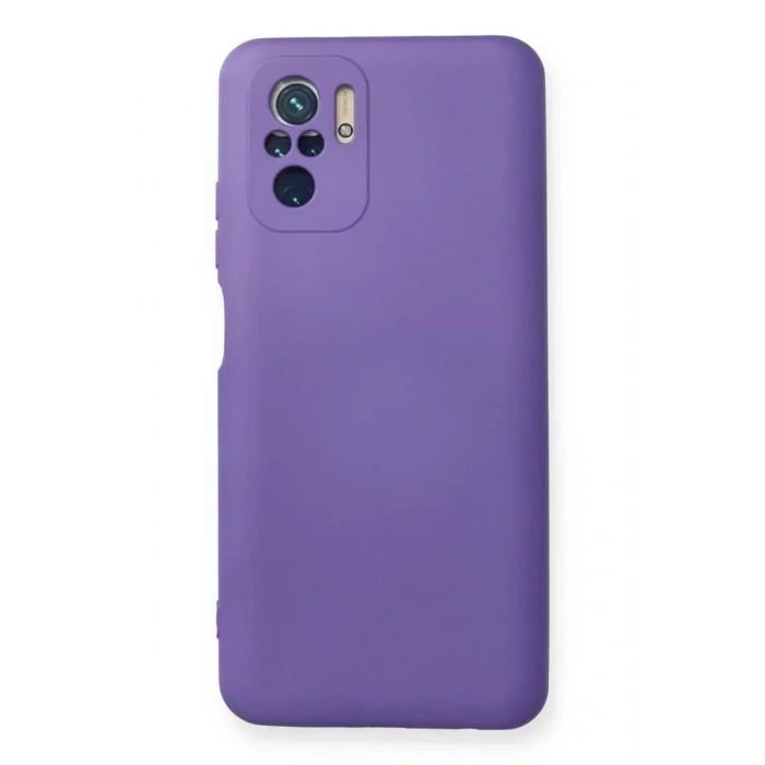 USLUCAN ALIŞVERİŞ Xiaomi Redmi Note 10 Kılıf Nano içi Kadife Silikon - Mor