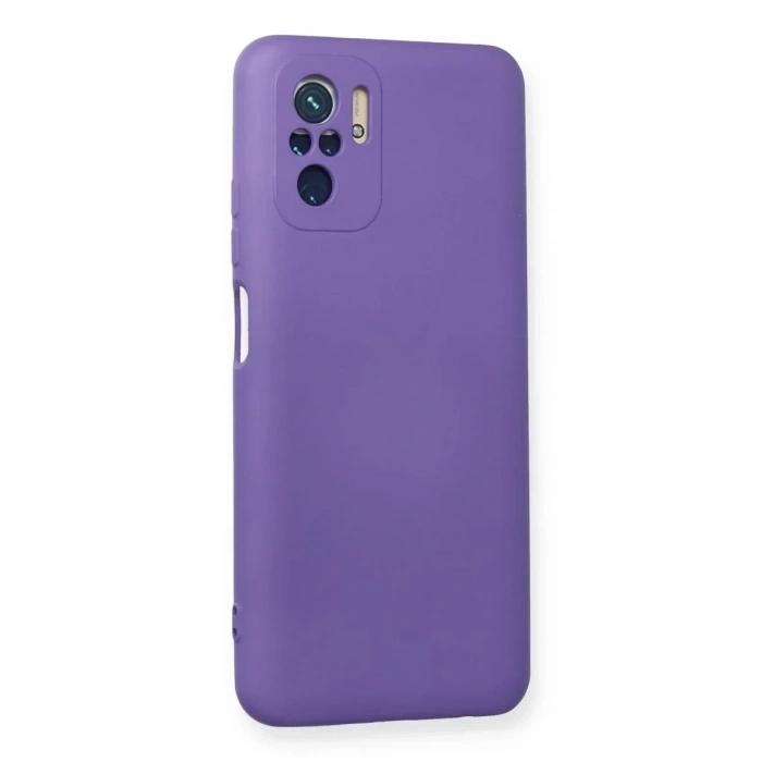 USLUCAN ALIŞVERİŞ Xiaomi Redmi Note 10 Kılıf Nano içi Kadife Silikon - Mor