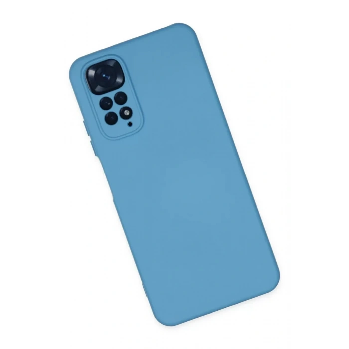 USLUCAN ALIŞVERİŞ Xiaomi Redmi Note 11 Kılıf Nano içi Kadife Silikon - Mavi