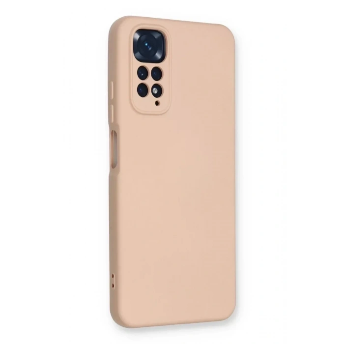 USLUCAN ALIŞVERİŞ Xiaomi Redmi Note 11 Kılıf Nano içi Kadife Silikon - Pudra