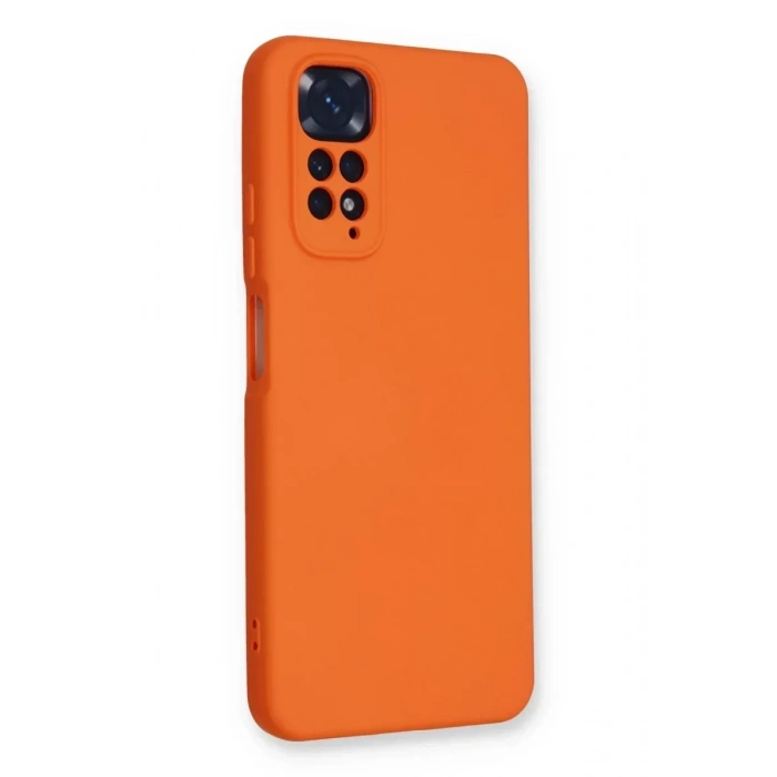 USLUCAN ALIŞVERİŞ Xiaomi Redmi Note 11 Kılıf Nano içi Kadife Silikon - Turuncu