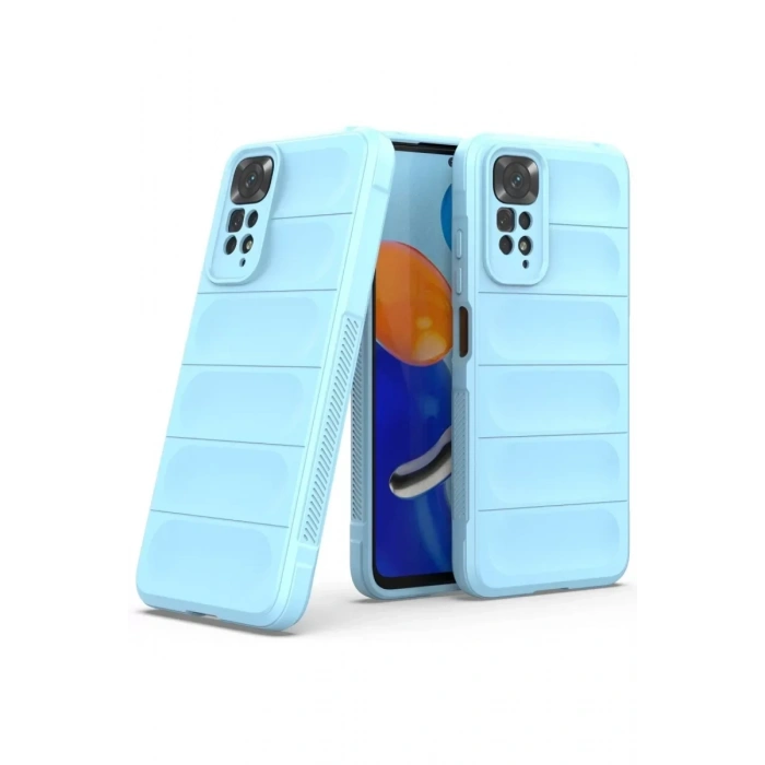 USLUCAN ALIŞVERİŞ Xiaomi Redmi Note 11 Kılıf Optimum Silikon - Sky Blue