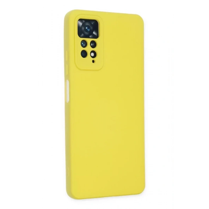 USLUCAN ALIŞVERİŞ Xiaomi Redmi Note 11 Pro Kılıf Nano içi Kadife Silikon - Sarı