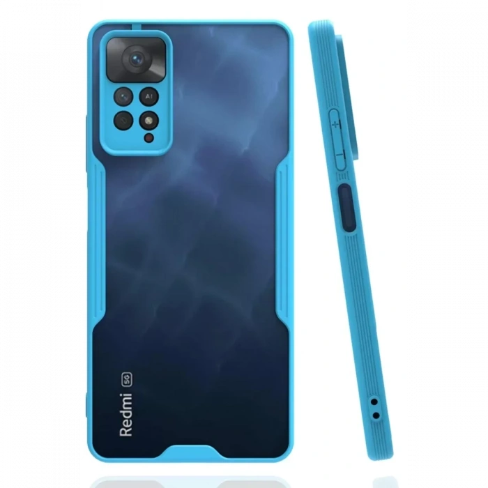 USLUCAN ALIŞVERİŞ Xiaomi Redmi Note 11 Pro Kılıf Platin Silikon - Mavi