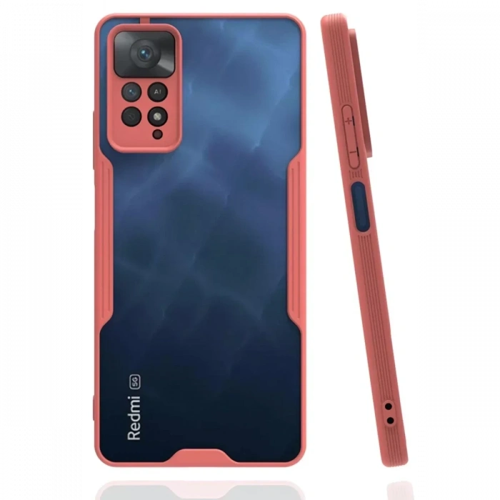 USLUCAN ALIŞVERİŞ Xiaomi Redmi Note 11 Pro Kılıf Platin Silikon - Pembe