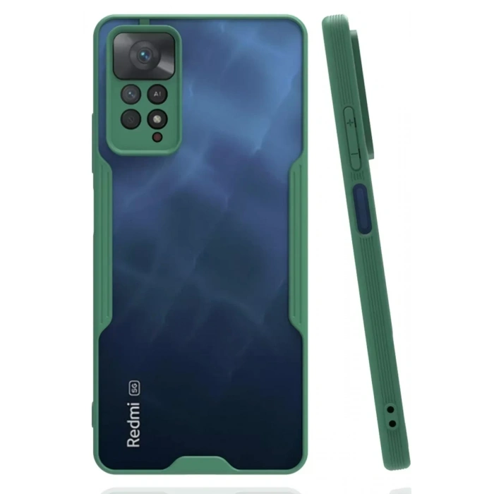 USLUCAN ALIŞVERİŞ Xiaomi Redmi Note 11 Pro Kılıf Platin Silikon - Yeşil