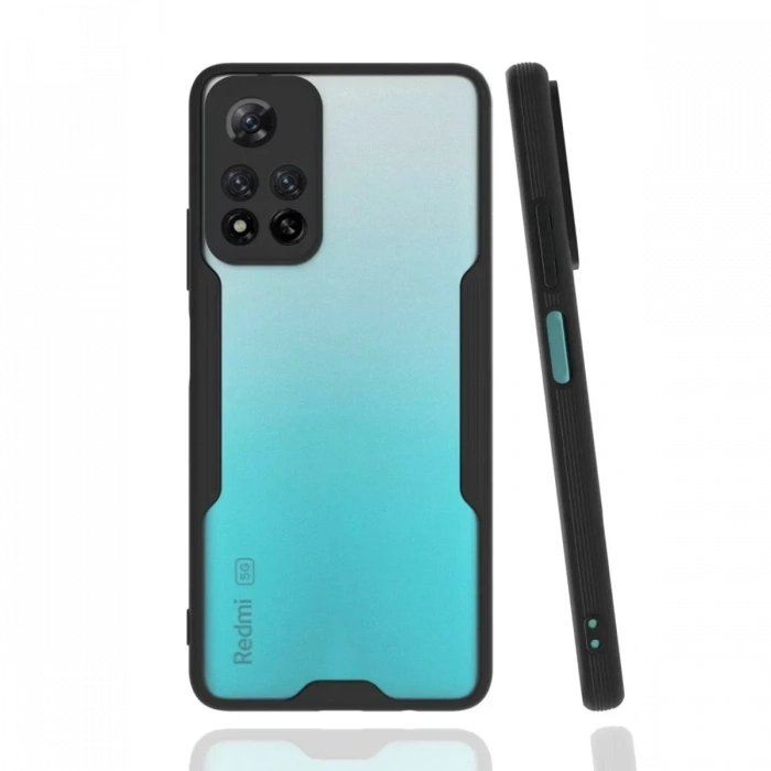 USLUCAN ALIŞVERİŞ Xiaomi Redmi Note 11 Pro Plus 5G Kılıf Platin Silikon - Siyah