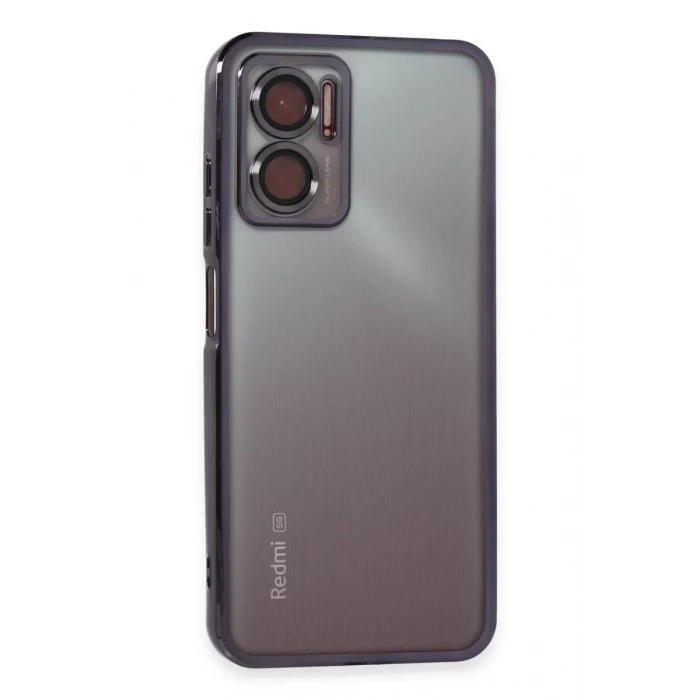 USLUCAN ALIŞVERİŞ Xiaomi Redmi Note 11E Kılıf Lensli Silikon - Mor