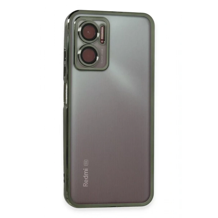 USLUCAN ALIŞVERİŞ Xiaomi Redmi Note 11E Kılıf Lensli Silikon - Yeşil