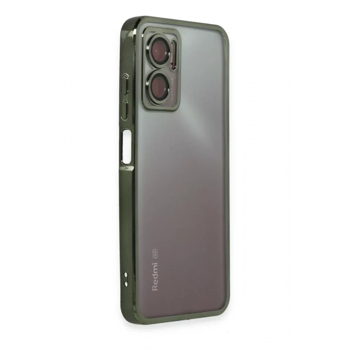 USLUCAN ALIŞVERİŞ Xiaomi Redmi Note 11E Kılıf Lensli Silikon - Yeşil