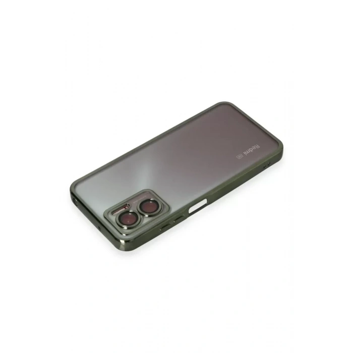 USLUCAN ALIŞVERİŞ Xiaomi Redmi Note 11E Kılıf Lensli Silikon - Yeşil