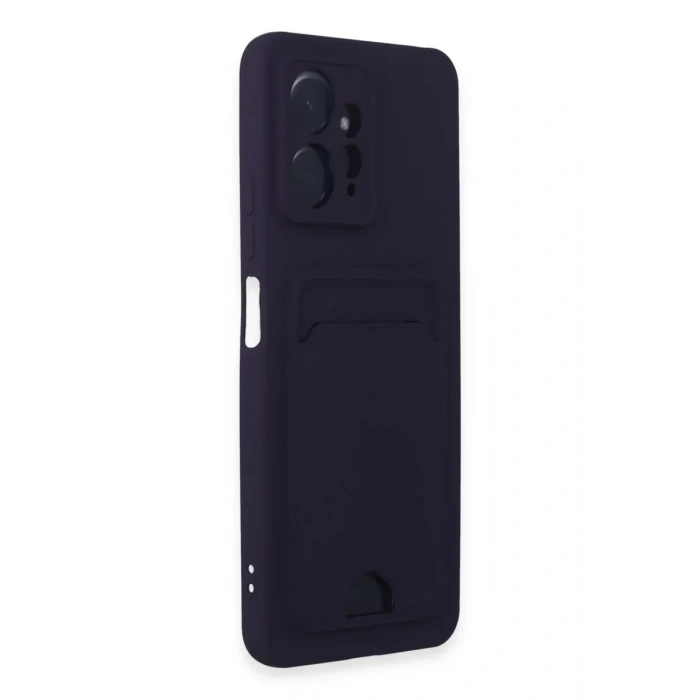 USLUCAN ALIŞVERİŞ Xiaomi Redmi Note 12 4G Kılıf Kelvin Kartvizitli Silikon - Derin Mor