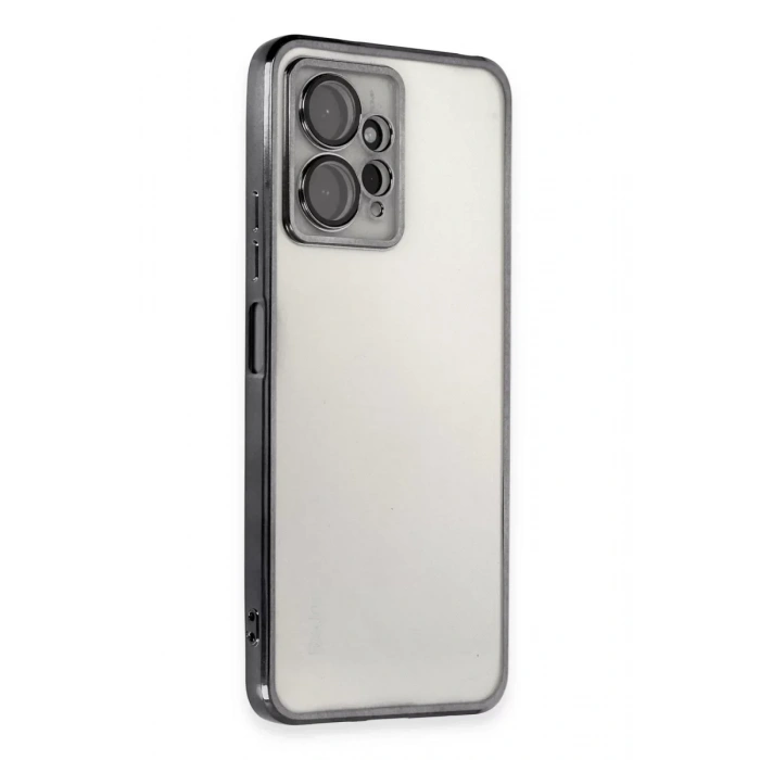 USLUCAN ALIŞVERİŞ Xiaomi Redmi Note 12 4G Kılıf Lensli Silikon - Siyah