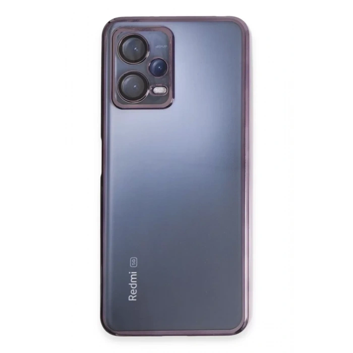 USLUCAN ALIŞVERİŞ Xiaomi Redmi Note 12 5G Kılıf Lensli Silikon - Mor